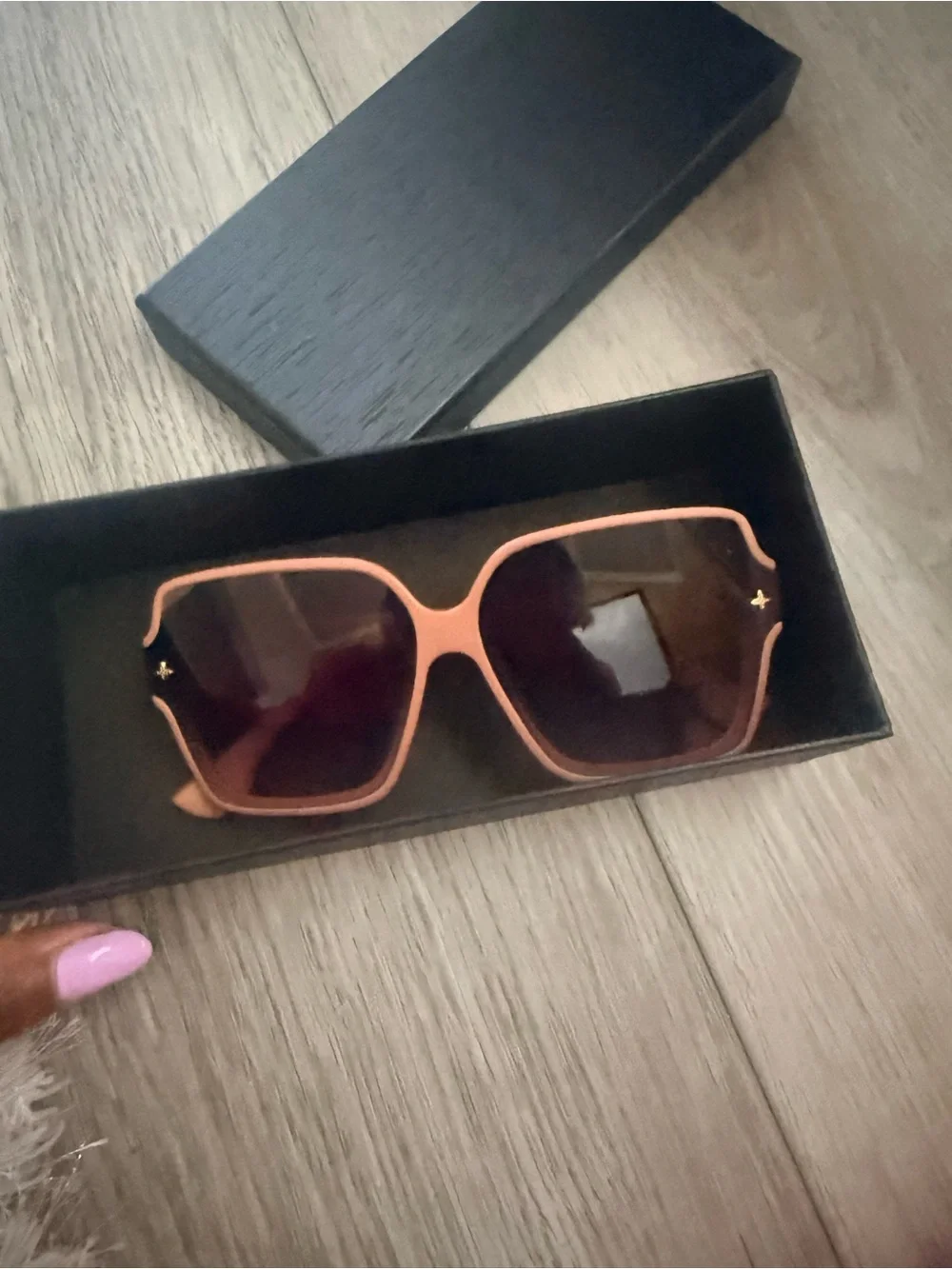 Women's Oversized Coral Square Sunglasses - Unbranded